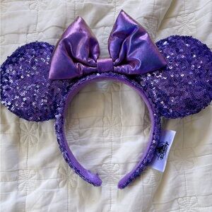 Purple sequin Disney Mickey ears